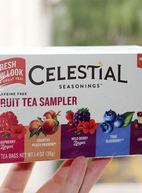 代购进口喜乐CELESTIAL Herbel tea组合草本水果茶18包醇香