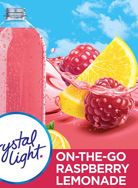 代购2件包邮美国进口Crystal Light木糖醇低卡即溶天然饮料 覆盆