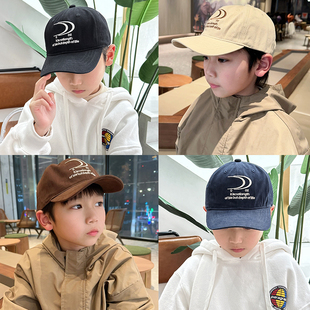 儿童帽子中大童鸭舌帽软顶男童棒球帽户外时尚百搭男孩子帽酷帅