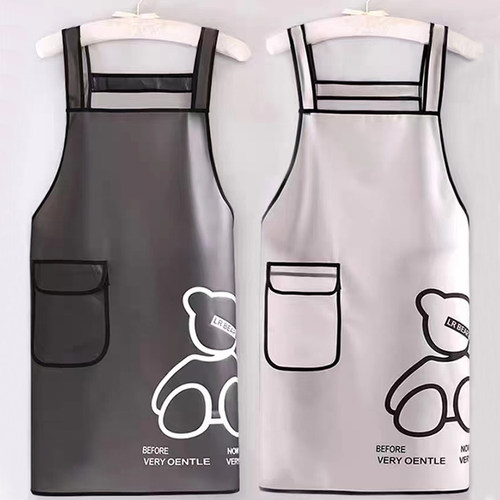 透明tpu围裙女家厨房防水餐饮