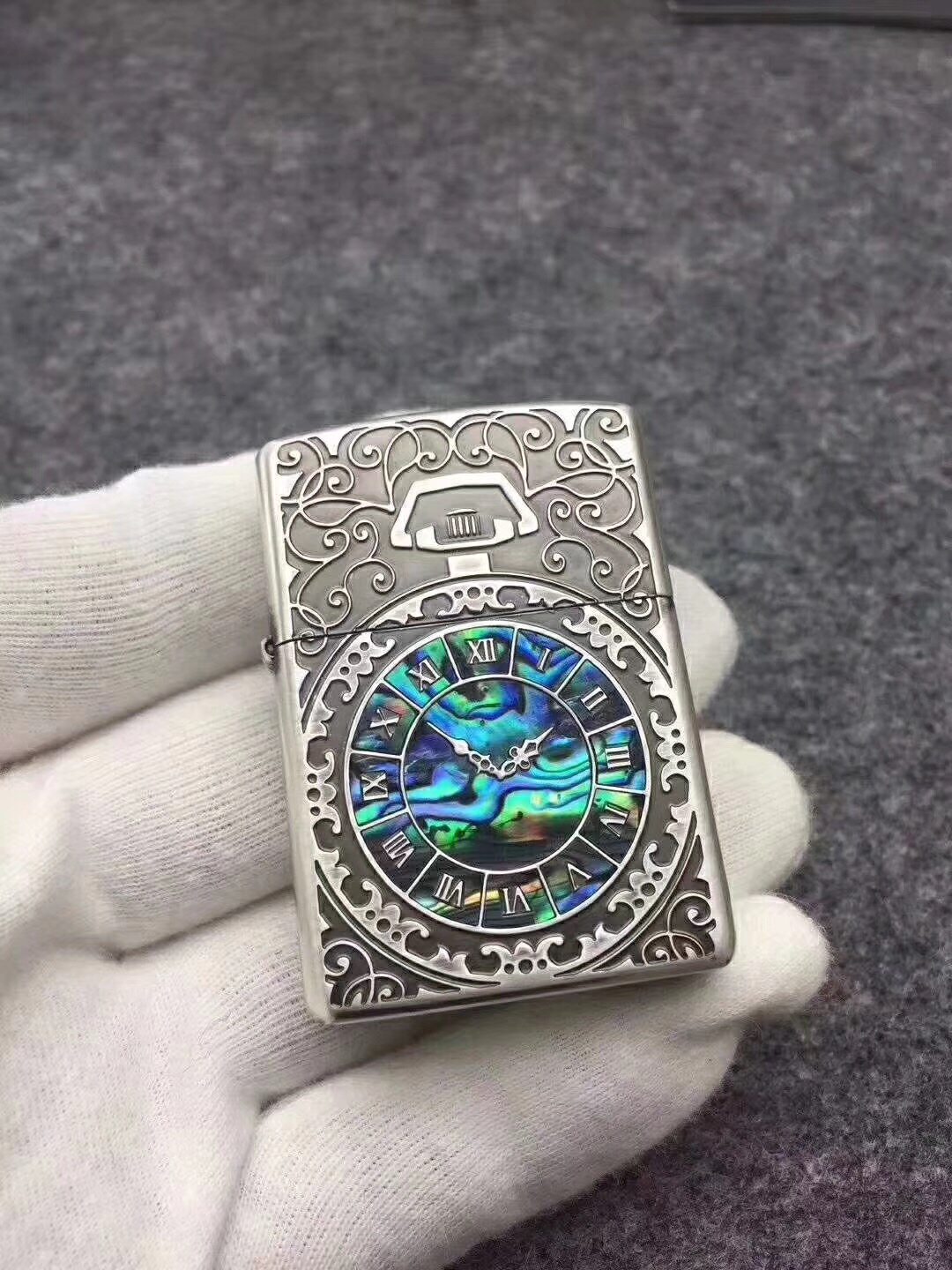 zippo之宝防风打火机日版原装正品盔甲机皇冠贝壳怀表时钟送礼物