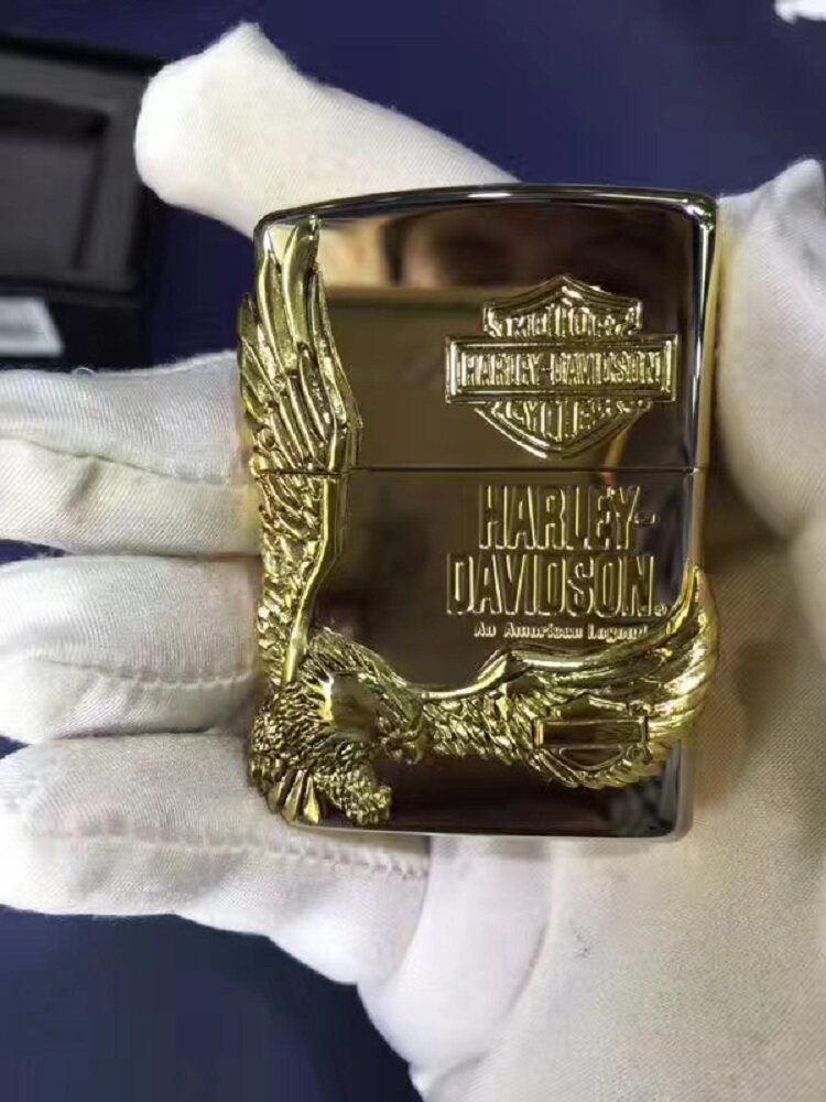 zippo芝宝防风打火机原装正品日版哈雷侧鹰银黑冰王者归来HDP16