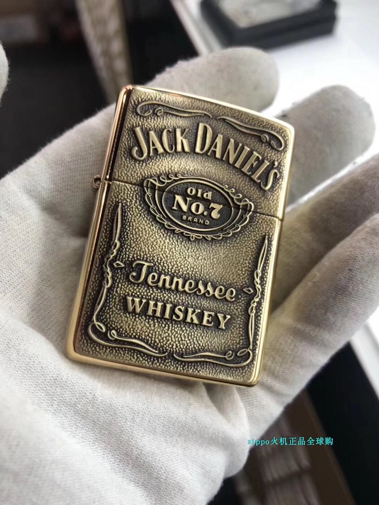 zippo之宝打火机美国原装正品 杰克丹尼酒酒标贴章250JD427男礼物