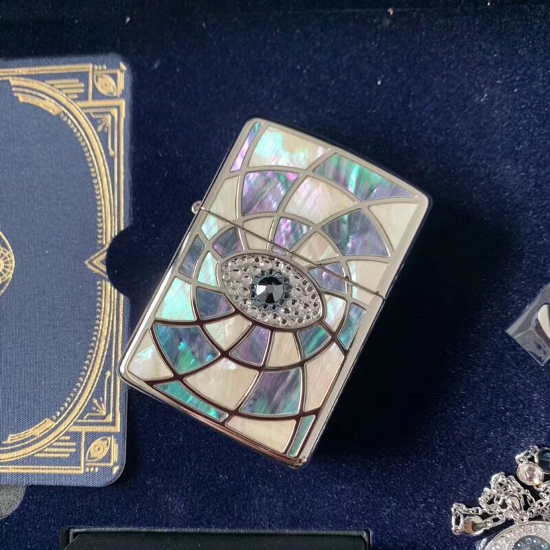 zippo之宝防风打火机原装正品 联名施华恶魔之眼贝壳眼中人礼物