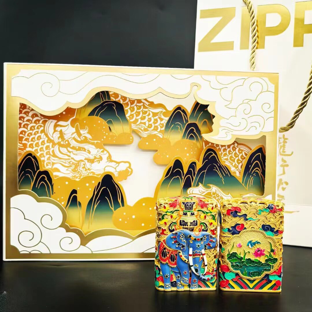正品珐琅彩限量版打火机zippo