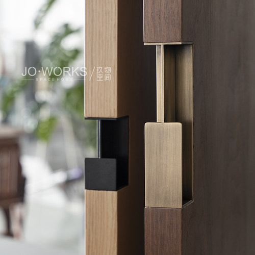 移门隐形拉手工业风简约口袋门