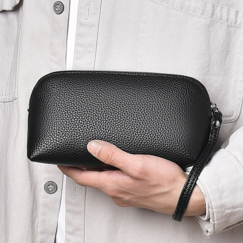 手拿包男贝壳包手抓包手腕包手机包零钱包小包长款钱包夹包软皮包