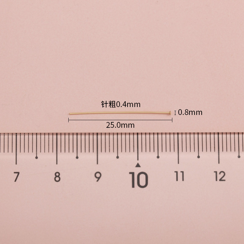 미국 14K 금으로 채워진 T 핀 T 자형 바늘 T 자형 바늘 플랫 바닥 바늘은 결코 퇴색하지 않습니다 DIY 페르시 크리스탈 쥬얼리 액세서리