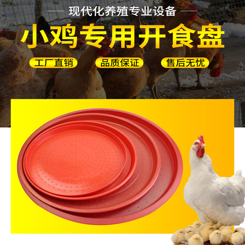 雏鸡饲料盘 鸡鸭开食盘小鸡食盘圆形开实盘 喂鸡育雏养鸡养鸭设备