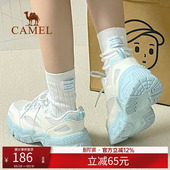 男女款 休闲网面透气徒步鞋 情侣运动鞋 厚底时尚 新款 骆驼奶油老爹鞋