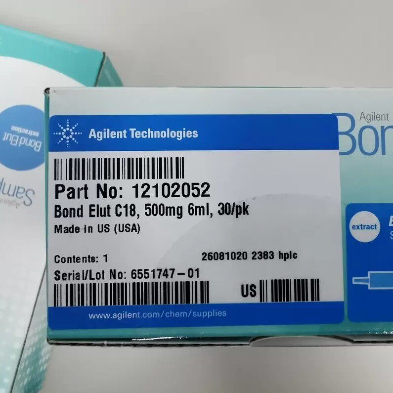 安捷伦固相萃取柱12102052 bond elut c18柱500mg 6ml 30个1包