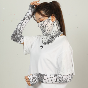 户外垂钓防晒面罩袖套装冰丝挂耳运动遮脸夏季防紫外线头巾围脖套