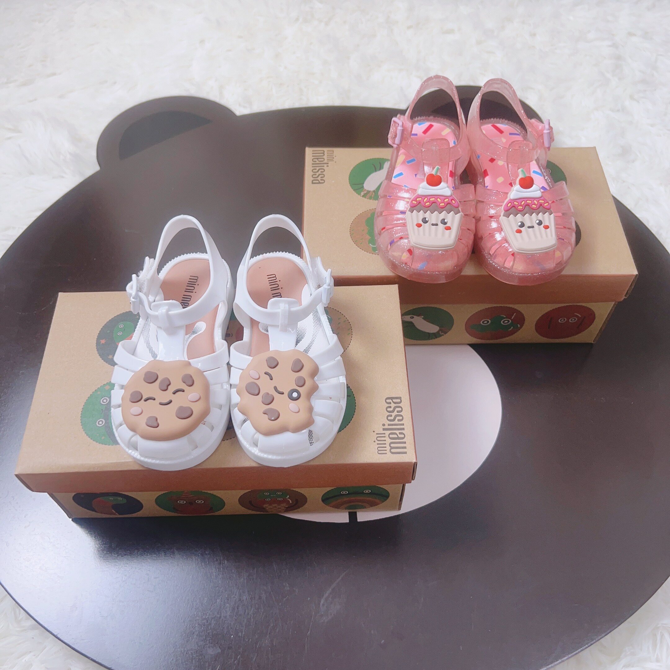 2022新款罗马蛋糕饼干舒适童鞋 可爱休闲魔术贴沙滩鞋