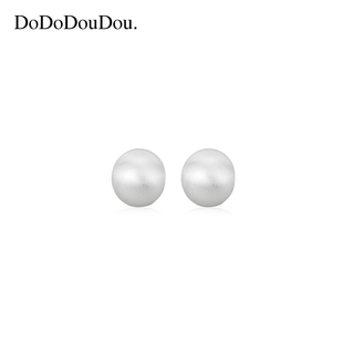 高级感金属拉丝小银球无耳洞耳夹耳钉百搭耳饰复古通勤百搭气质
