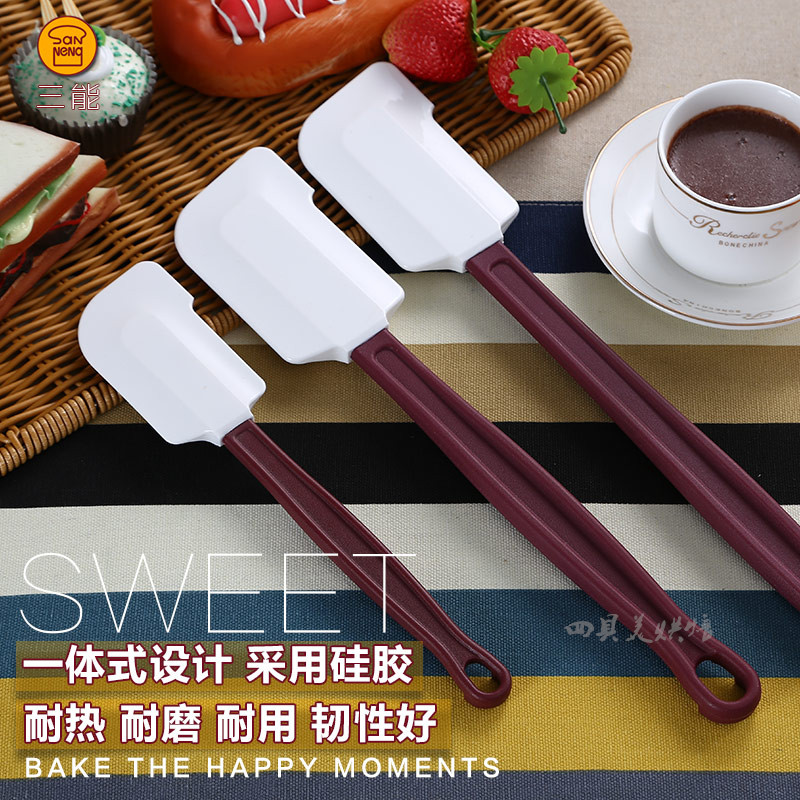 三能耐高热硅胶软刮刀 高温搅面糊SN4757 SN4758 SN4759大中小号