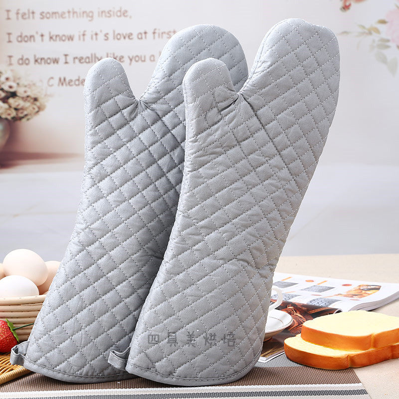 三能耐热手套17寸SN7995 烤箱微波炉耐高温手套 加长隔热手套一双
