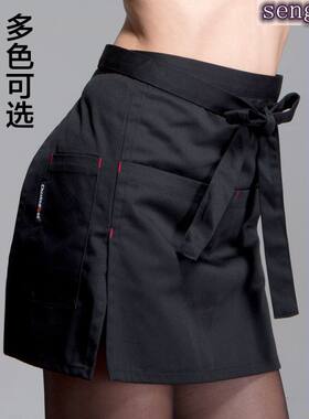 厨师定制LOGO印字包邮半身围裙