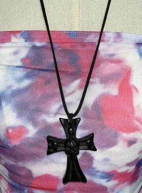 原创自制项链木质亚文化绒皮绳