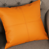 法式 超纤软牛皮免洗汽车游戏腰枕套轻奢抱枕仿真皮样板间靠枕定制