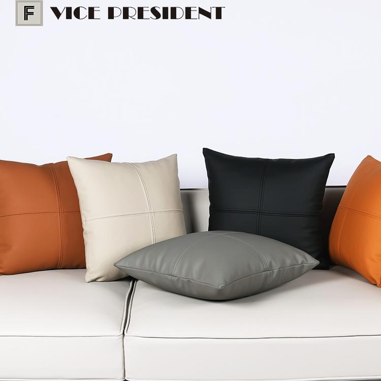 客厅靠枕垫护腰靠垫纳帕生态皮