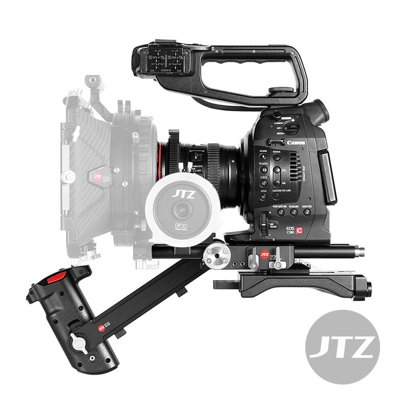 JTZ DP30电影级摄像肩扛套件电控手柄适用佳能C100 C300 C500 II