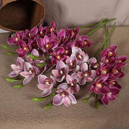 新中式8头大蕙兰花仿真花