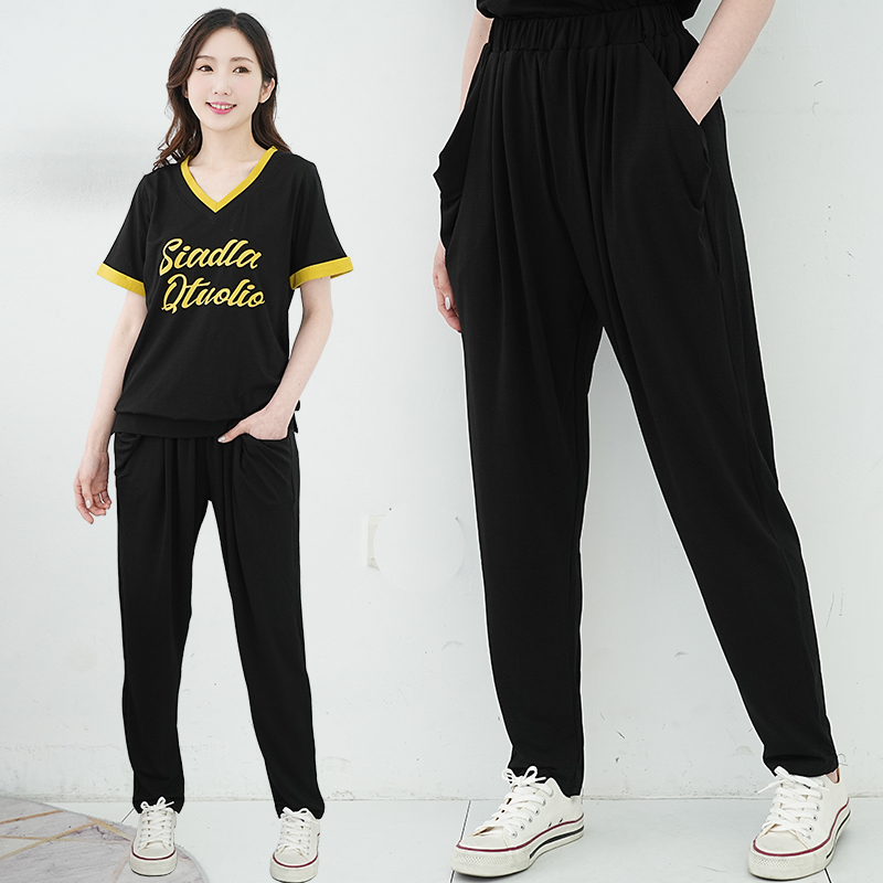 胖mm显瘦遮肚子休闲裤夏装裤子