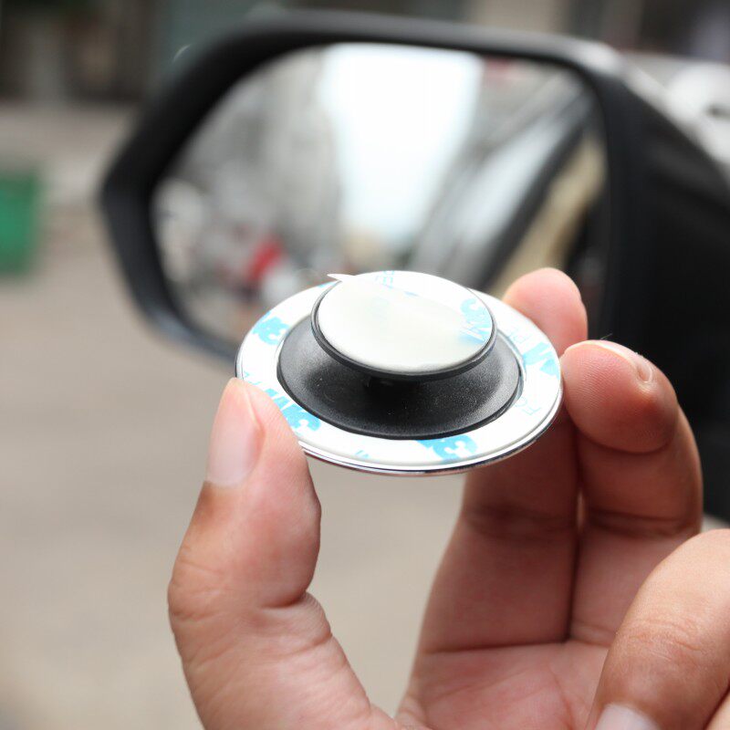 자동차 백미러 소형 원형 거울 반전 반사경 사각지대 거울 360도 가장자리 없는 조정 가능한 광각 보조 거울