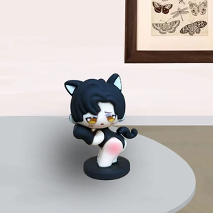 恋与深空游戏周黎深祁煜沈星回秦彻女仆装黏土摆件可爱桌面装饰谷