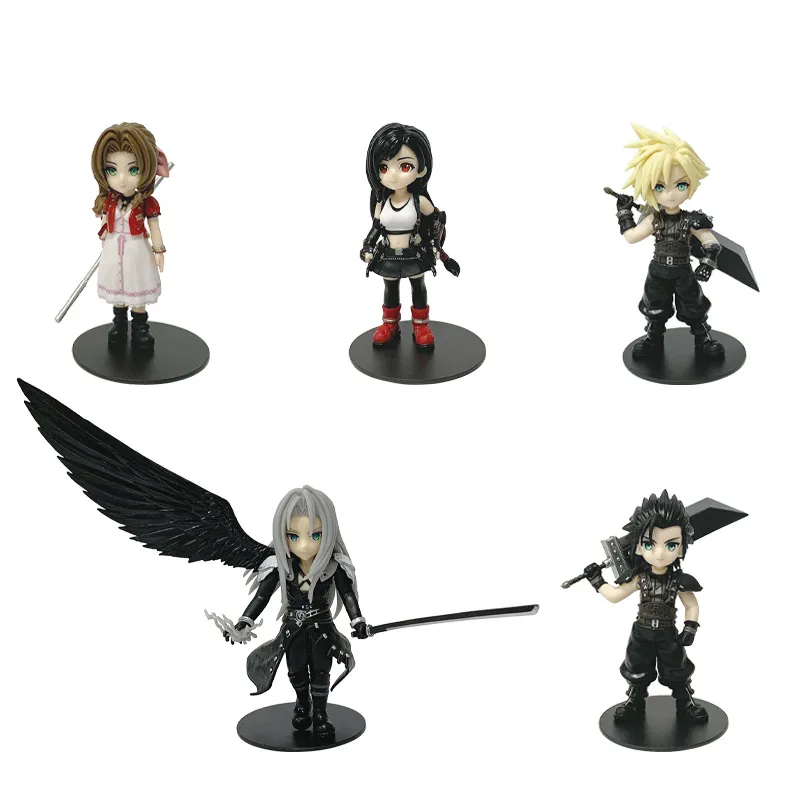 最终幻想7重生 Q版蒂法 扎克斯  克劳德 爱丽丝手办模型摆件景品