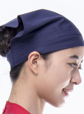 炒菜防油帽女厨房防油烟包头巾厨师帽餐厅卫生帽服务员家用三角巾
