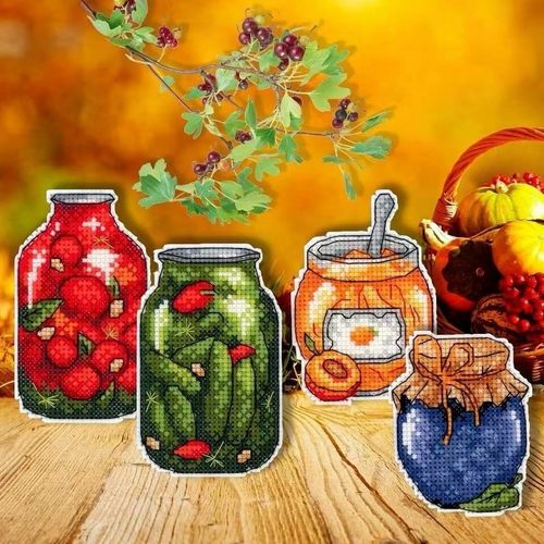 十字绣冰箱贴卡通蔬果酱