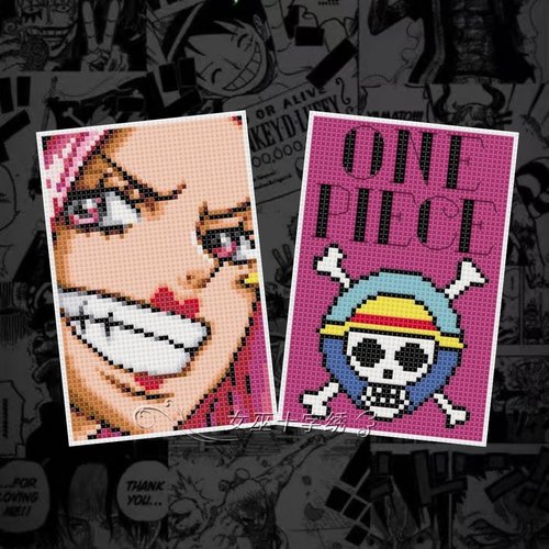 十字绣卡套自己绣海贼王波尼