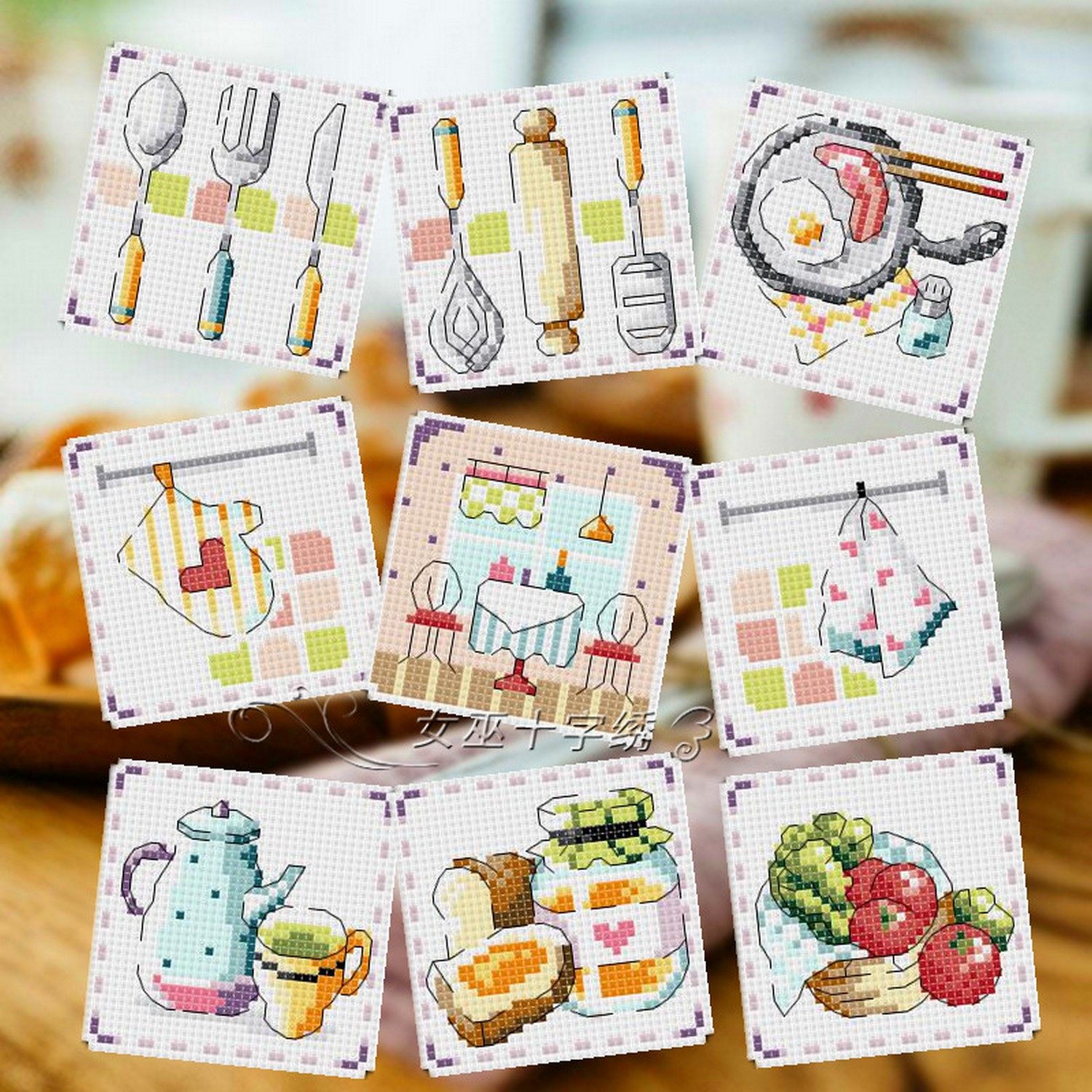 十字绣冰箱贴卡通手工厨房