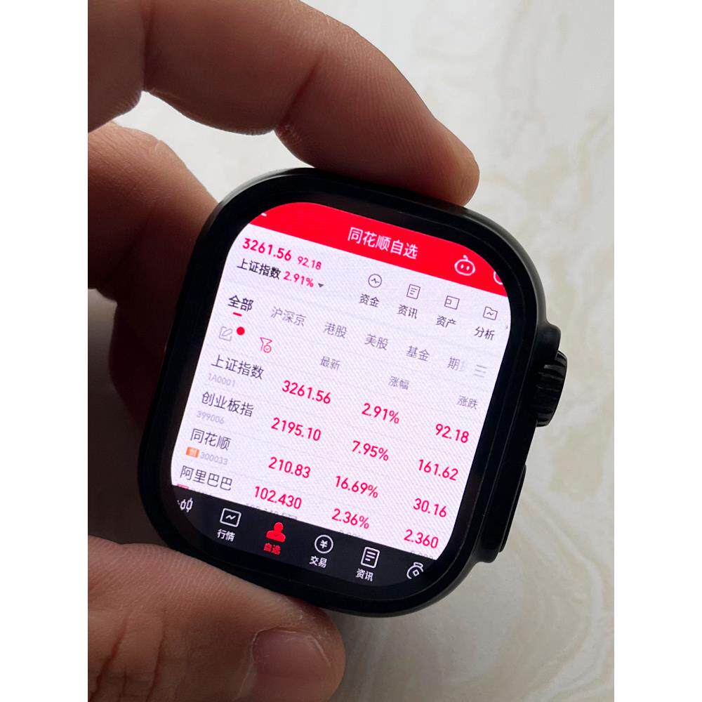 大屏幕黑科技炒股智能手表5g电话插卡成人可以交易期货看盯盘股票