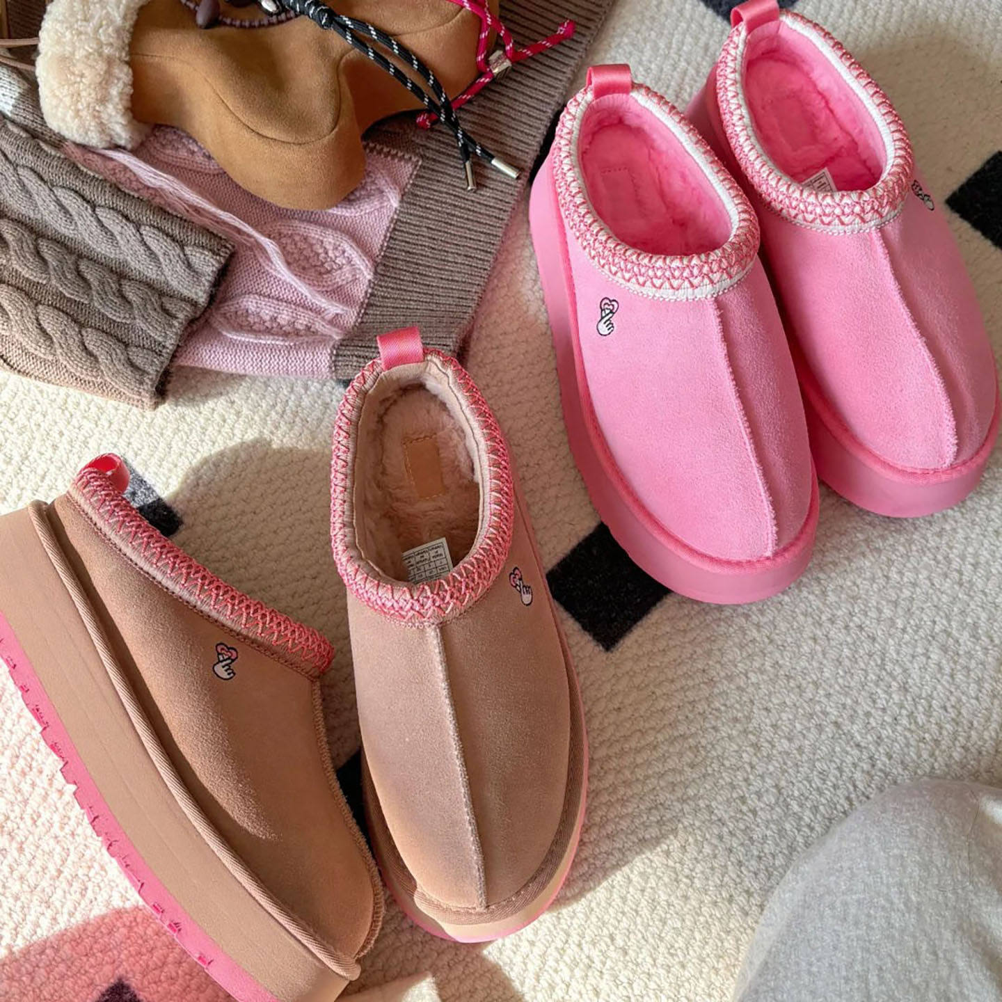 包头一脚蹬厚底懒人毛毛乐福鞋女25秋冬新款保暖外穿半拖雪地棉鞋,女鞋,时尚雪地靴,淘宝优惠券,粉丝福利购,淘宝优惠卷