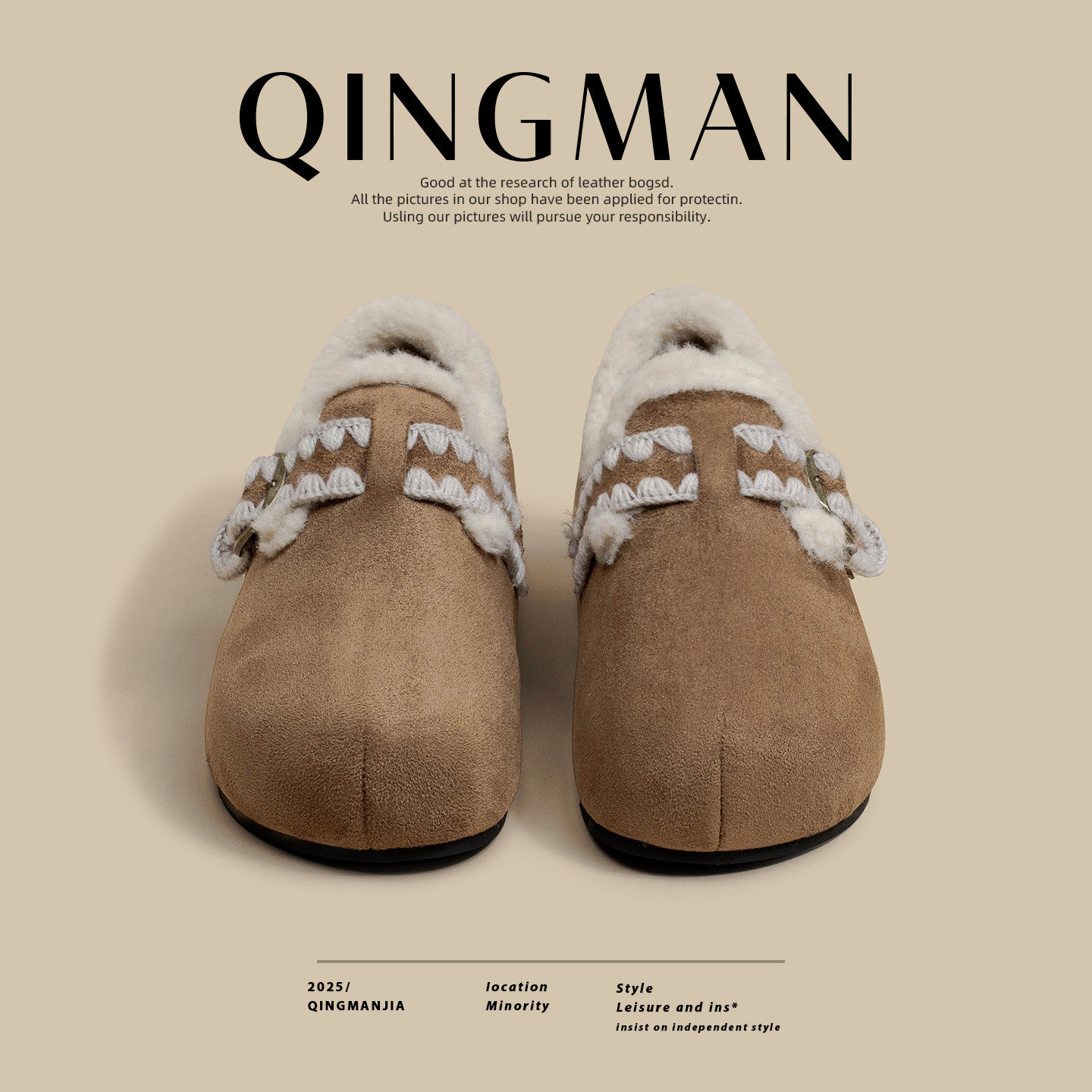 勃肯鞋女2025冬季新款真皮复古内增高刺绣全包百搭加绒保暖毛毛鞋,女鞋,勃肯鞋/软木鞋,淘宝优惠券,粉丝福利购,淘宝优惠卷