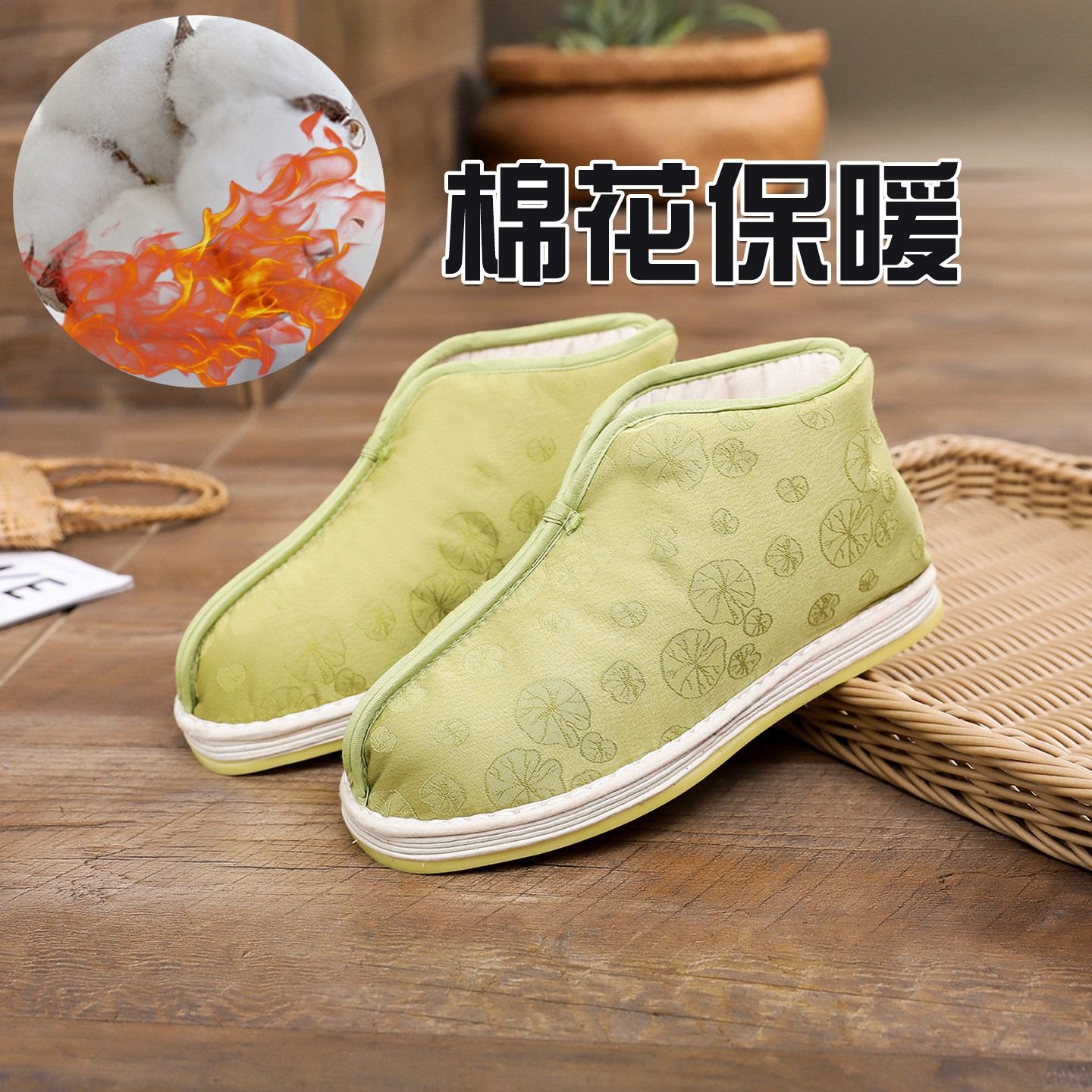 老北京布鞋冬季保暖休闲百搭禅修居士百搭中国风汉服鞋千层底棉鞋
