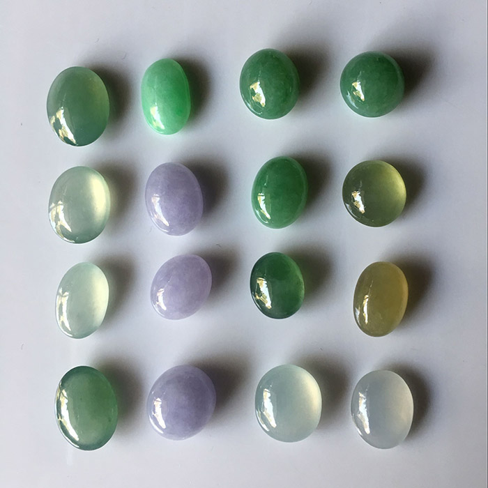 天然正品緬甸翡翠玉石冰種玻璃種戒面裸石蛋面吊墜項鏈戒指鑲嵌