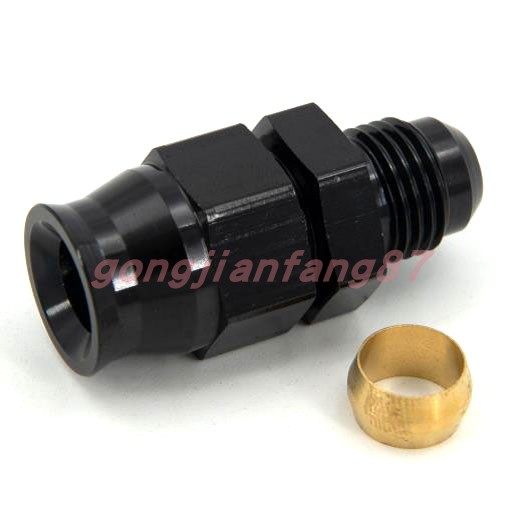 改装汽车铝制双头AN6/AN8/AN10带黄铜铁管硬接头硬线适配器