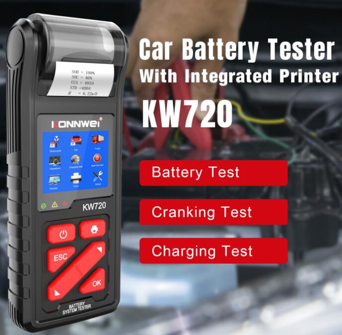 KONNWEI KW720 car battery analyzer battery tester电池内阻仪-封面