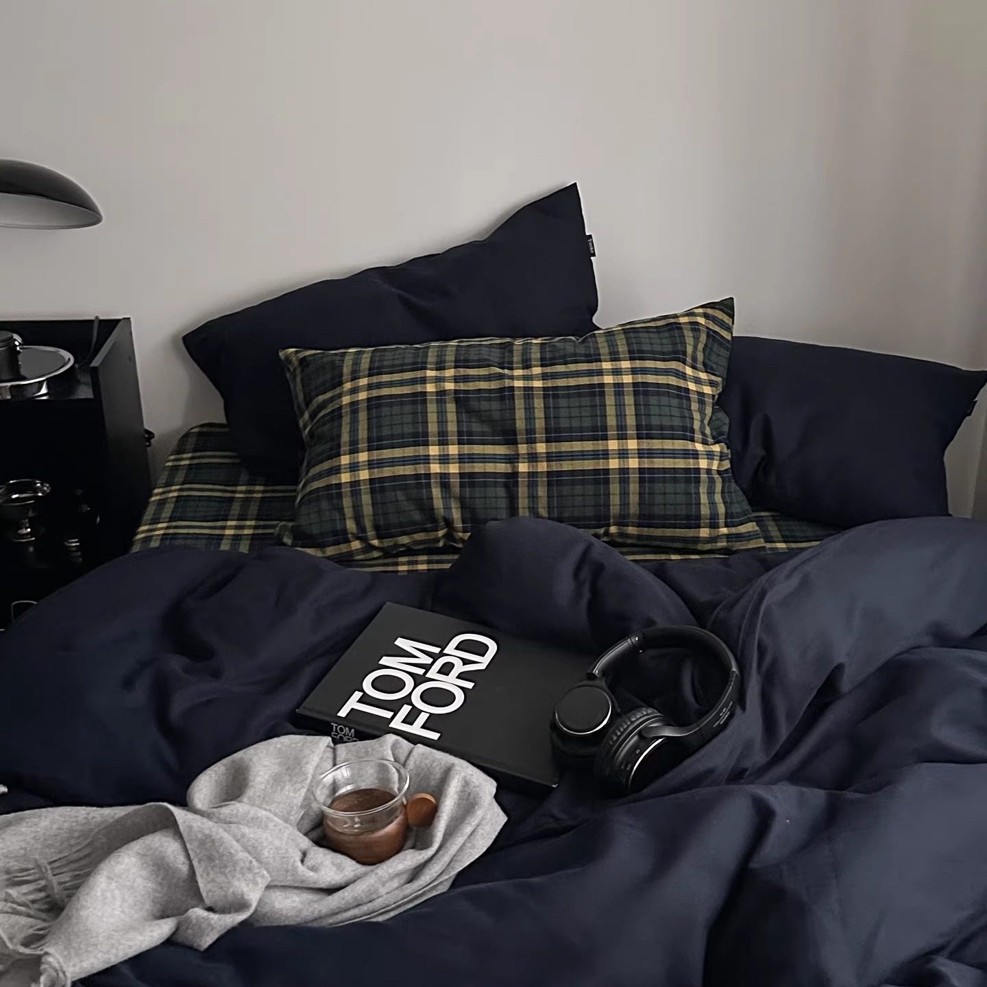 又见深蓝 美式中古风格子100纯棉四件套全棉被套床单水洗棉床品,床上用品,床品套件/四件套/多件套,淘宝优惠券,粉丝福利购,淘宝优惠卷