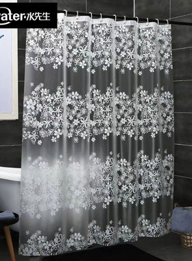 清仓价EVA塑料防水浴帘卫生间套装伸缩杆免打孔加厚防霉浴室厕所