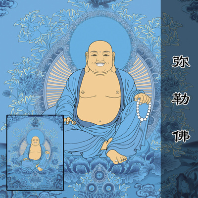 纯棉油画布西藏唐卡唐卡描金线稿