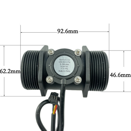 USN-HS121TA耐温60℃塑料1.5寸流量传感器DN40选RS485可转4-20Ma