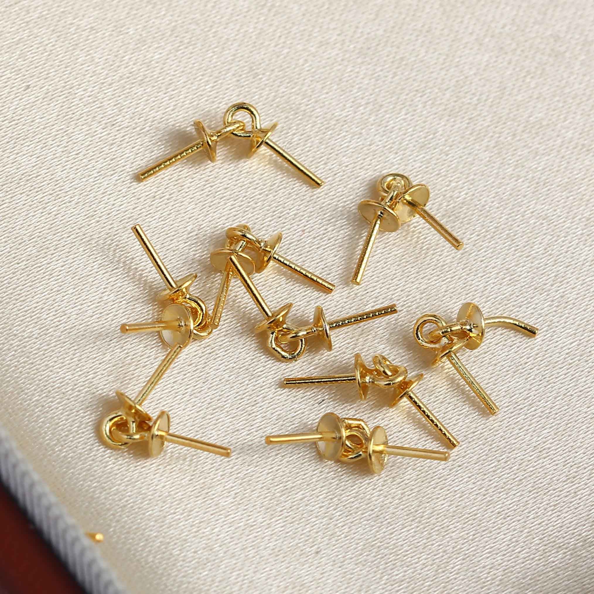 DIY珍珠配件通孔珠配饰托