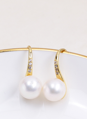 国产14k包金电镀保色高跟鞋微镶锆石耳钉耳钩耳环耳饰DIY配饰时尚