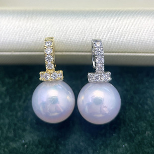 DIY珍珠配件 新款铜镀注金万能奶嘴扣吊坠项链配件空托简约大气女