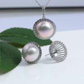 DIY配件铜镀金镶锆太阳花万能扣吊坠耳钉S925银针空托套装 遮瑕款