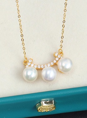 气质珍珠蜜蜡项链吊坠空托